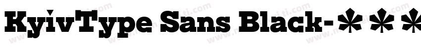 KyivType Sans Black字体转换